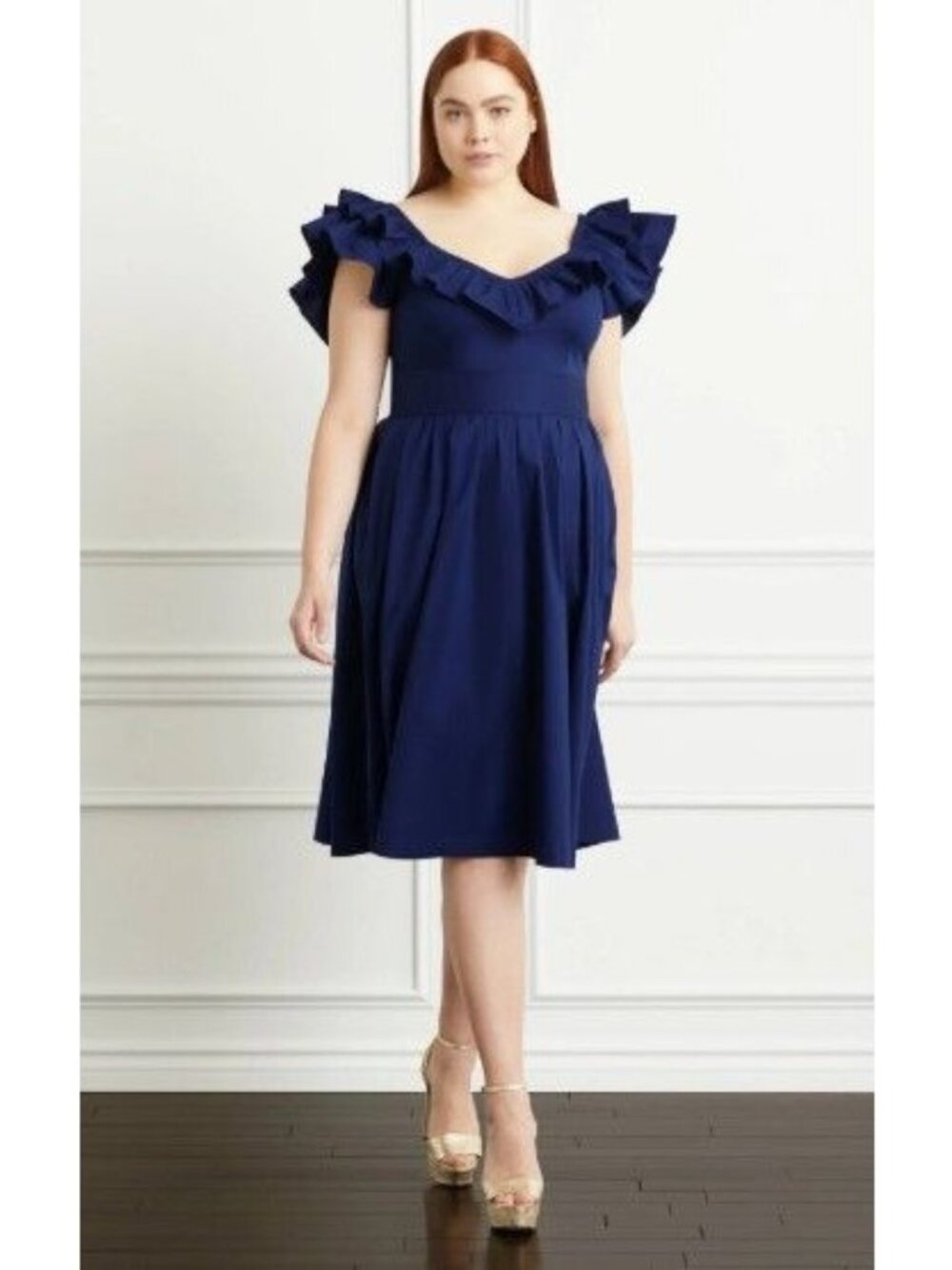 Hill House The Ava Dress in Navy Blue Size X-Large NEW!